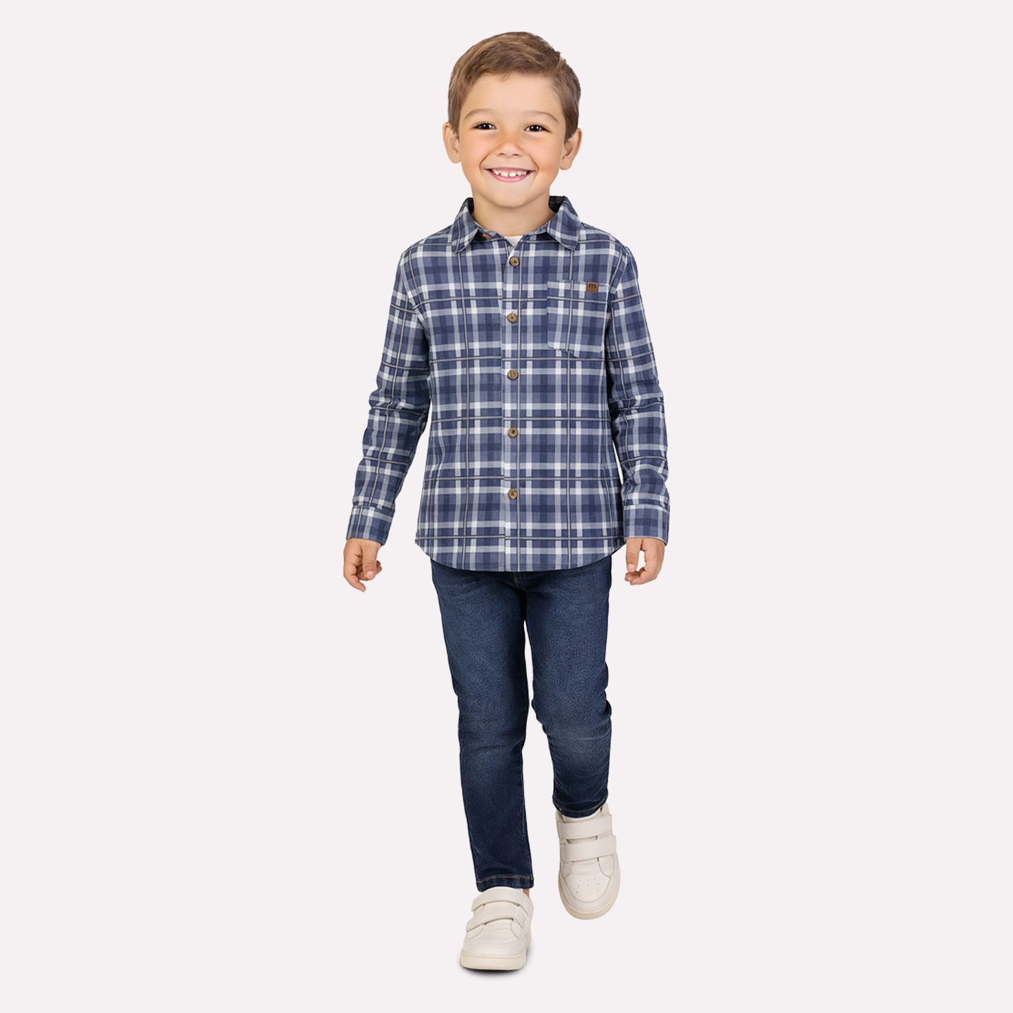 Camisa Infantil Menino Xadrez Milon - loja milon